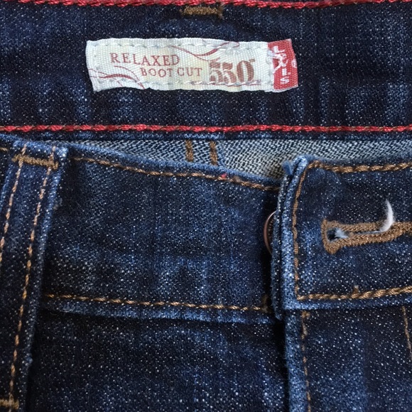 Levi’s Relaxed Bootcut 550 Dark Denim Jeans 8 29 - Picture 4 of 8
